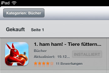 PLATZ 1 iPad Top Charts Deutschland, Kategorie Bücher: 