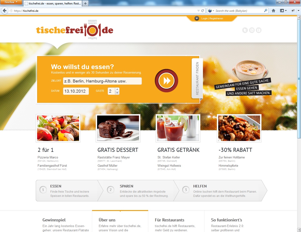 Relaunch macht Online-Restaurantbuchungen über das Internetportal tischefrei.de noch attraktiver