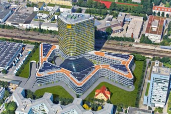 Neue ADAC-Zentrale in München: Glasschaumschotter ermöglicht individuelle Gestaltung des Areals   