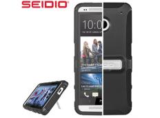 Eine praktische Schutzhülle ist nicht schwer zu finden. Die Seidio Active Hülle hat einen Standfuß integriert, um dein HTC One in eine bequeme Position aufzustellen.