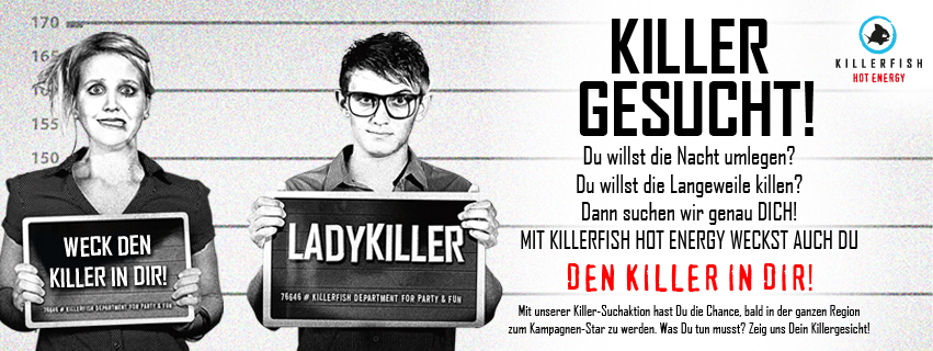 KILLERFISH Hot Energy startet Mitte September mit neuer Kommunikations-Kampagne durch!