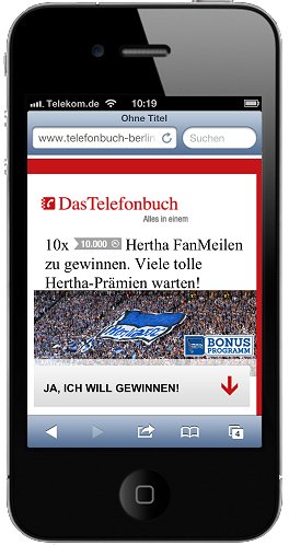 Alles in einem. Aus Berlin. Für Berlin. FanMeilen direkt aufs Smartphone  - echte Hertha Fans profitieren bei Gewinnspiel-Aktion von Das Telefonbuch Berlin