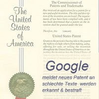 Google meldet neues Patent an - schlechte Texte werden bestraft