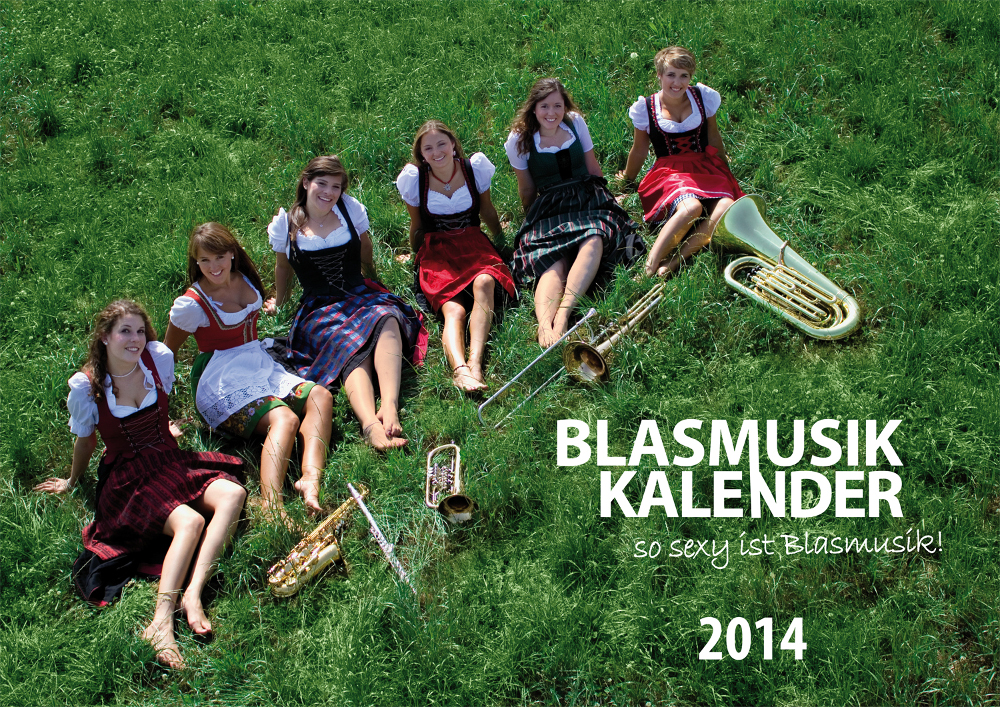 Blasmusikkalender 2014 – Musikerinnen präsentieren zum ersten Mal ihre sexy Motive