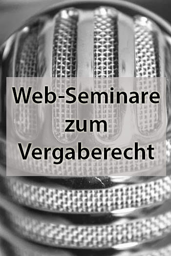 Web-Seminare zum Vergaberecht