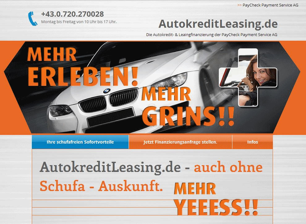 AutoKreditLeasing.de - Auto Kredit ohne Schufa