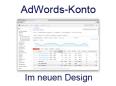 Ihr AdWords Konto im neuen Design