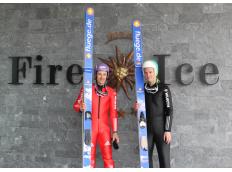 Skispringer testen neuestes Skimaterial in der JEVER SKIHALLE Neuss