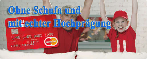 NEU: Rote MasterCard mit echter Hochprägung ohne Schufa aus Deutschland