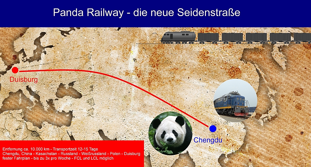 Ausbau der Logistik zwischen Duisburg und der chinesischen Metropole Chengdu