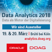 DBPLUS c/o webtelligence als Aussteller und Referent auf der DOAG/Oracle Data Analytics Konferenz 2018 in BrÃ¼hl