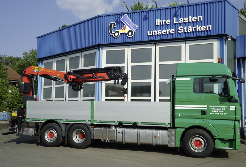 August WELTE GmbH baut PALFINGER SH-Kran für Schweizer Firma Dornbierer