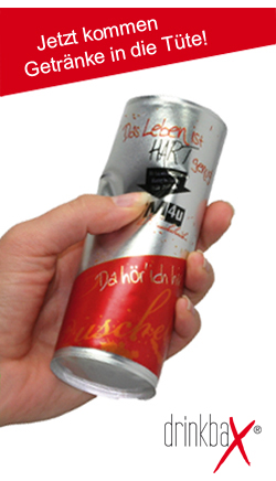 Ausgefallene Werbegeschenke: Die drinkbaXÂ® GetrÃ¤nke-Softverpackung