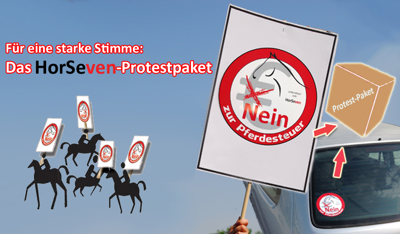 Nein zur Pferdesteuer! HorSeven unterstützt Protest.