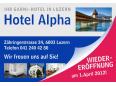 Hotel Alpha in Luzern steht Gästen wieder offen 