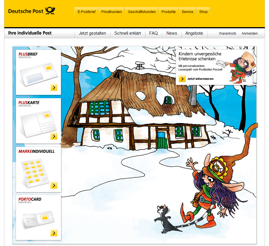 Deutsche Post Individuell im Kinderbriefe Design